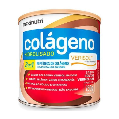 Colágeno Hidrolisado 2 em 1 VERISOL (250g) - Frutas Vermelhas