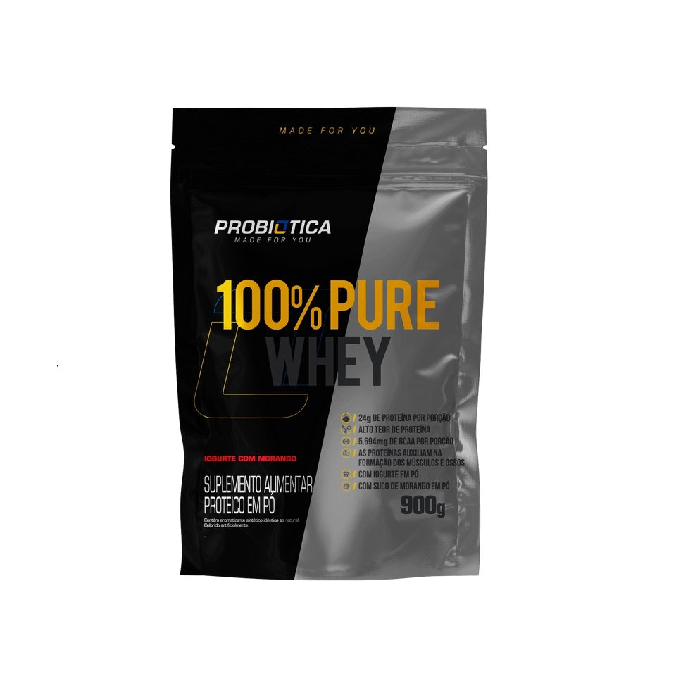 100% Pure Whey Refil (900g) - Iogurte c/ Morango