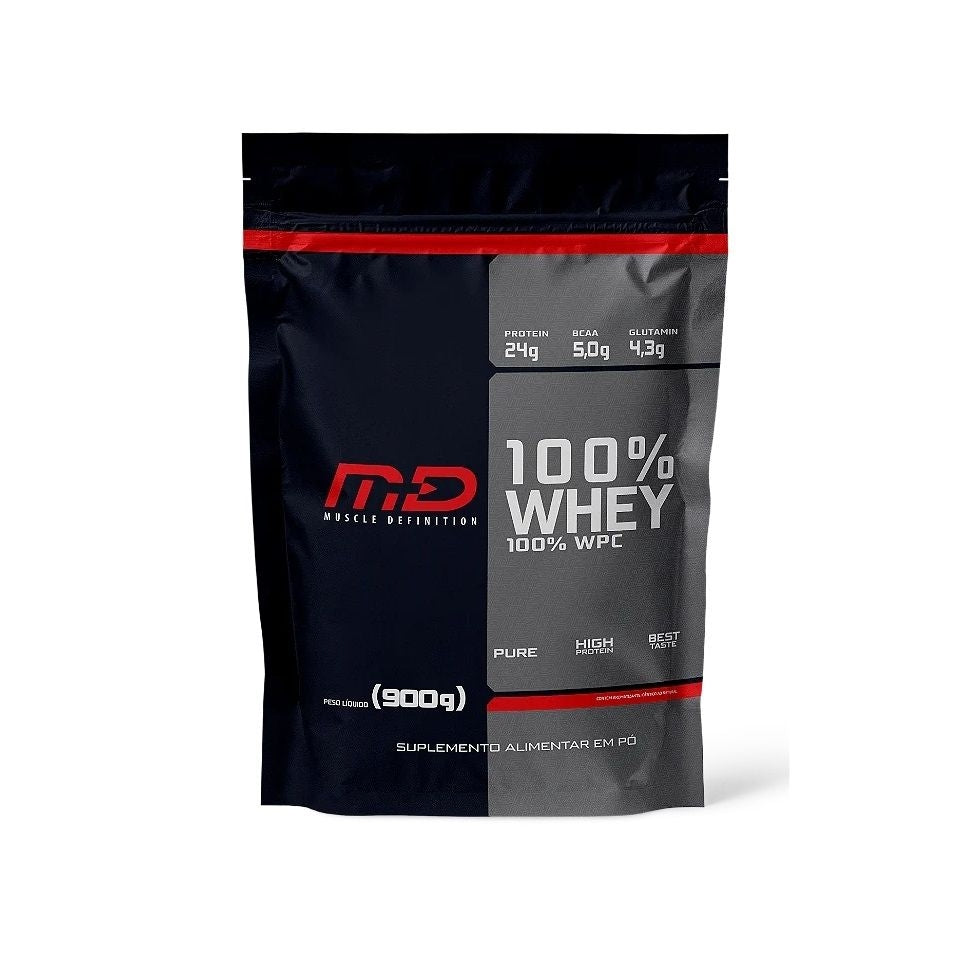 100% Whey Refil (900g) - Morango