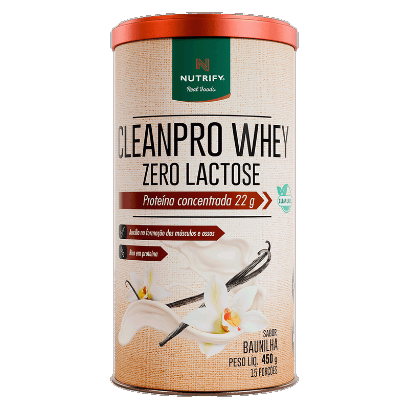 CleanPro Whey - Zero Lactose (450g) - Baunilha