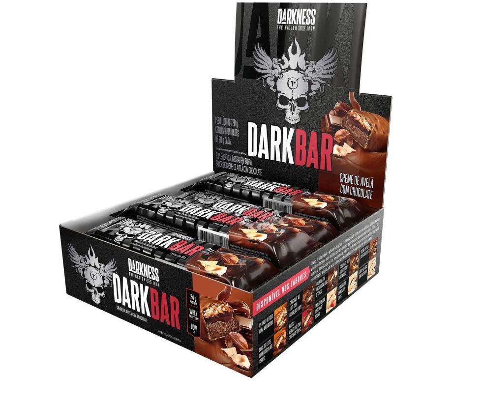 Dark Bar Caixa 8 unidades (720g) - Creme de Avelã c/ Chocolate