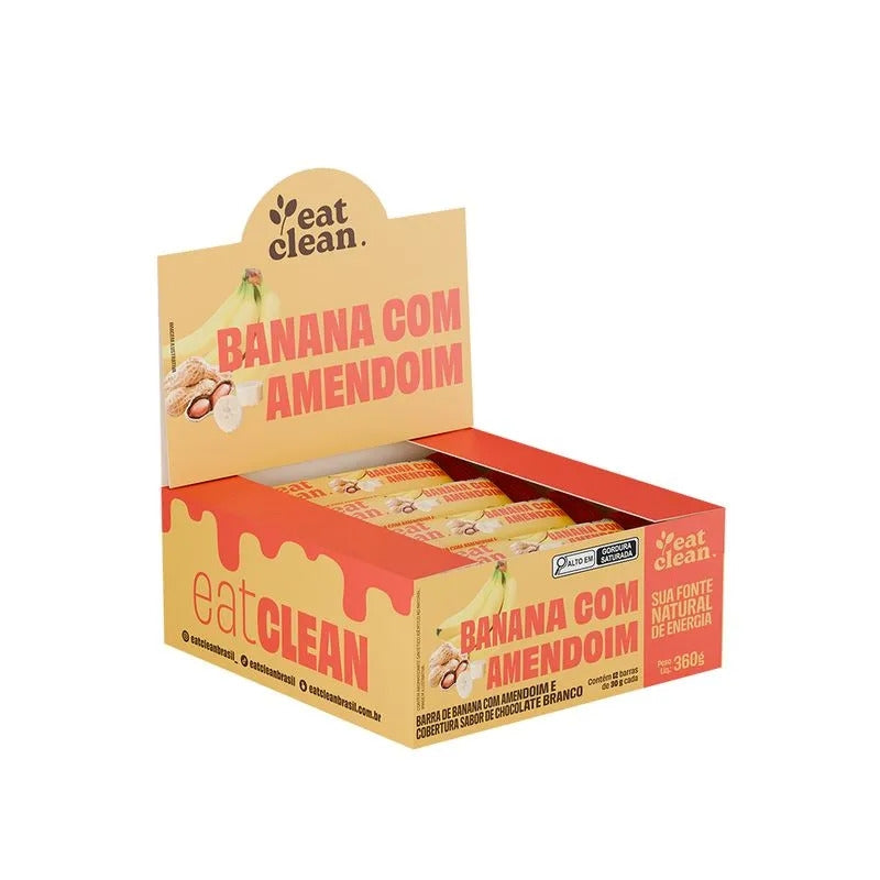 Barrinha de Proteina Eat Clean (Display com 12 unidades - 30g) - Banana com amendoim