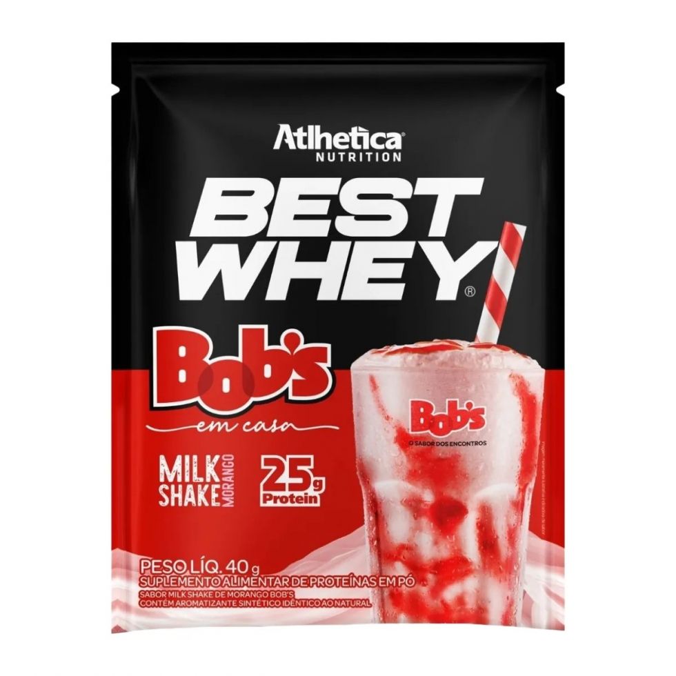 Best Whey Sachê (35g) - Milkshake de Morango (Bob's)