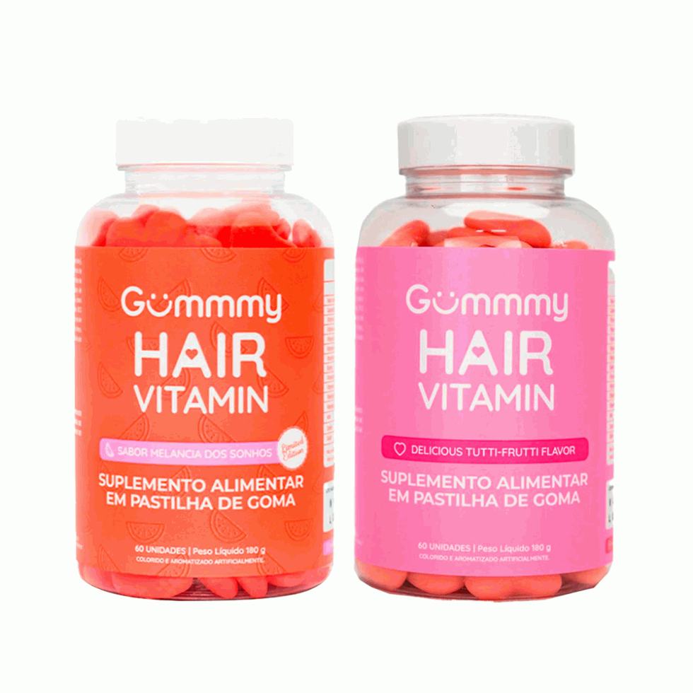 Promopacks Gummy Hair Melancia (60 gomas) + Tutti Frutti (60 gomas)