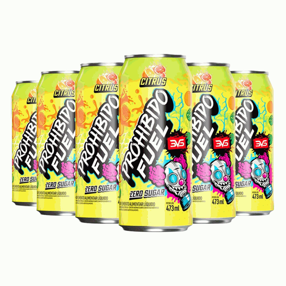 Prohibido Fuel Pré-Treino Drink Pack (6 unid. de 473ml) - Citrus