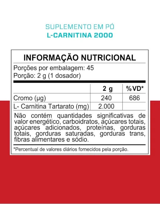 L-Carnitina 2000 + Cromo (90g)