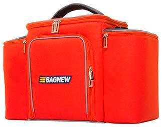 Bolsa Térmica 4 Potes - Vermelho com Cinza