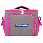 Bolsa Térmica 3 Potes - Cinza com Rosa Fit