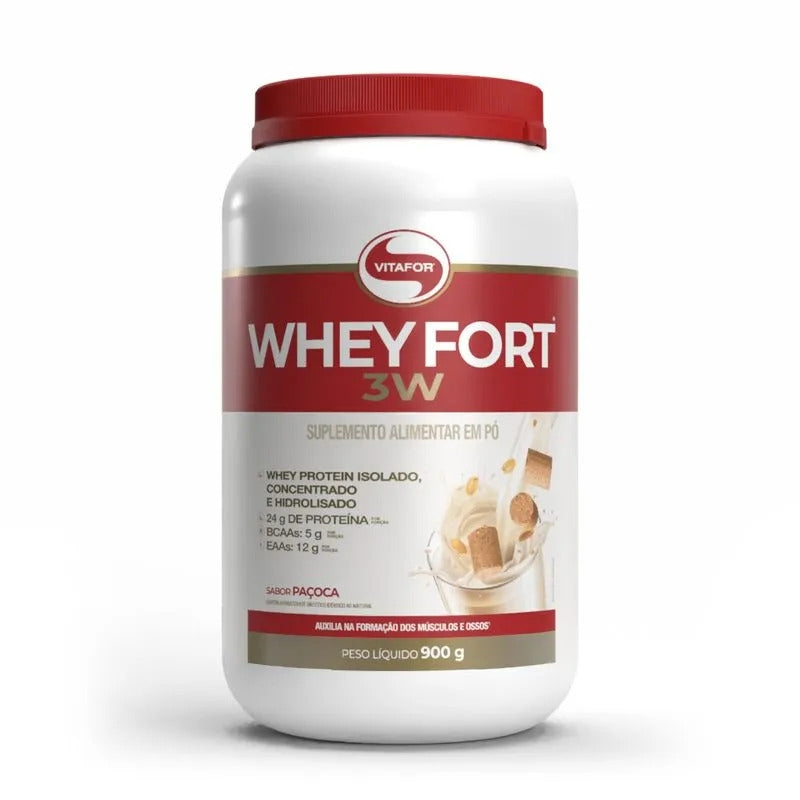 Whey Fort 3W (900g) - Sabor: Paçoca