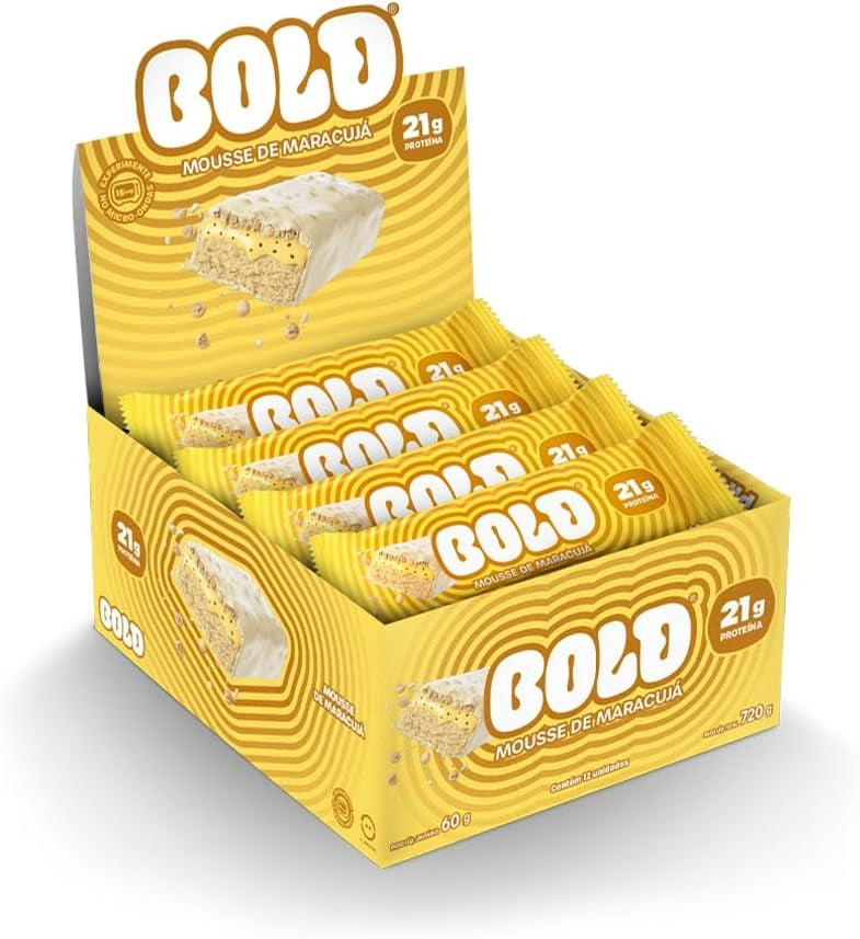 Bold Bar Display (12 unid de 60g) - Mousse de Maracujá