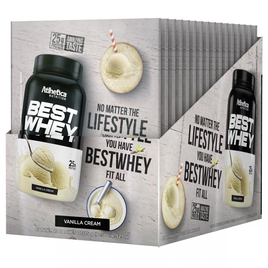 Best Whey Sachê (Display com 15 sachês - 35g) - Baunilha