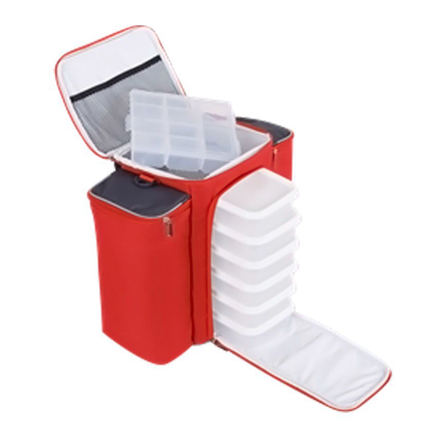 Bolsa Térmica 6 Potes - Vermelha com Cinza Monster - Padrão: Único