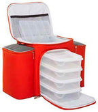 Bolsa Térmica 4 Potes - Vermelho com Cinza