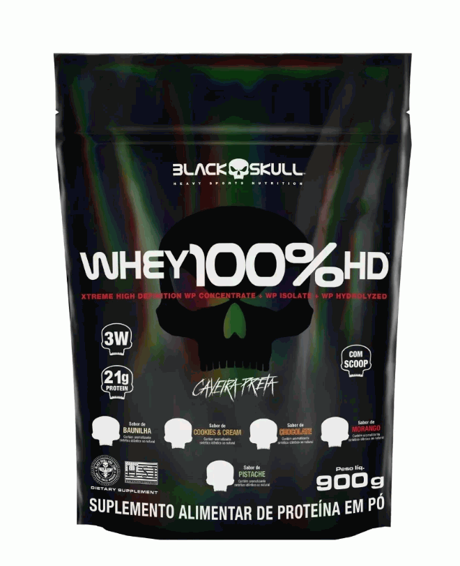 Whey 100% HD Refil (900g) - Baunilha