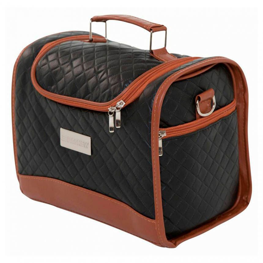Bolsa Térmica 4 Potes - Preta com Marrom Classic