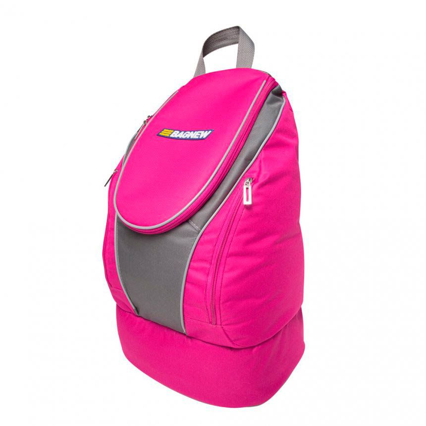 Mochila Térmica 4 Potes - Rosa com Cinza Sport