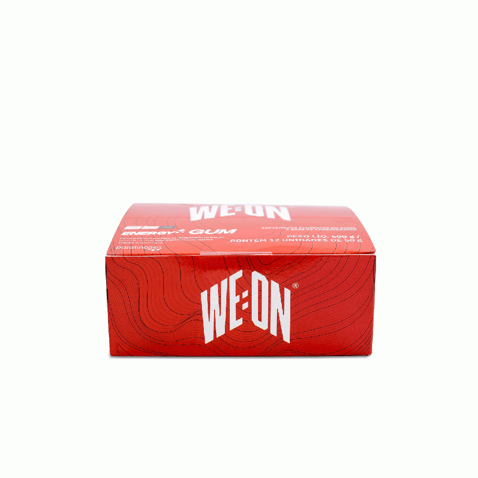 Energy Gum Display com 12 Unidades (600g) - Morango