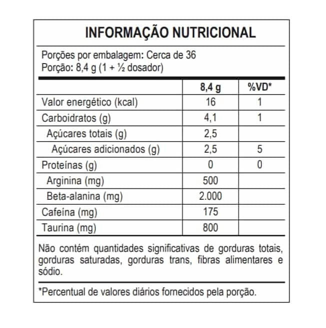 Pre Workout All Day Jorlan Vieira (300g) - Frutas Amarelas