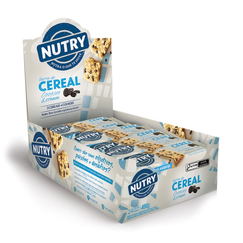 Barra de Cereal Display c/24 Unidades (528g) - Morango c/ Chocolate