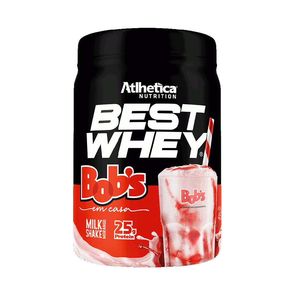 Best Whey (450g) - Milkshake de Morango (Bob's)