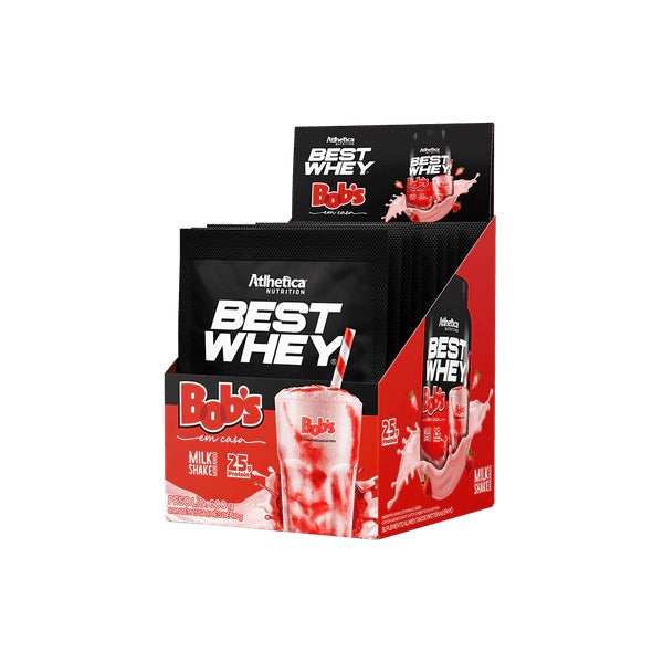 Best Whey Sachê (Display com 15 sachês - 35g) - Milkshake de Morango (Bob's)
