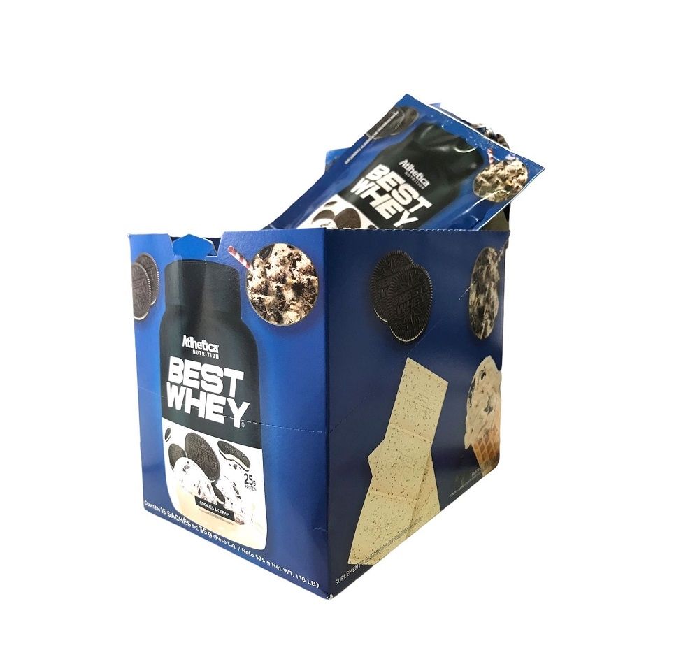Best Whey Sachê (Display com 15 sachês - 35g) - Cookies and Cream