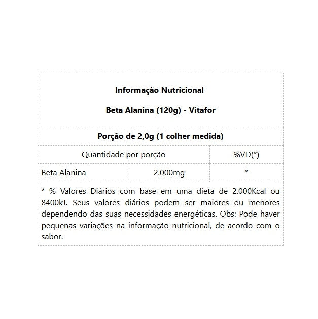 Beta Alanina (120g)