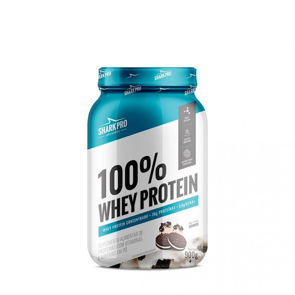 100% Whey Protein (900g) - Vencimento 08/08/2026 - Cookies