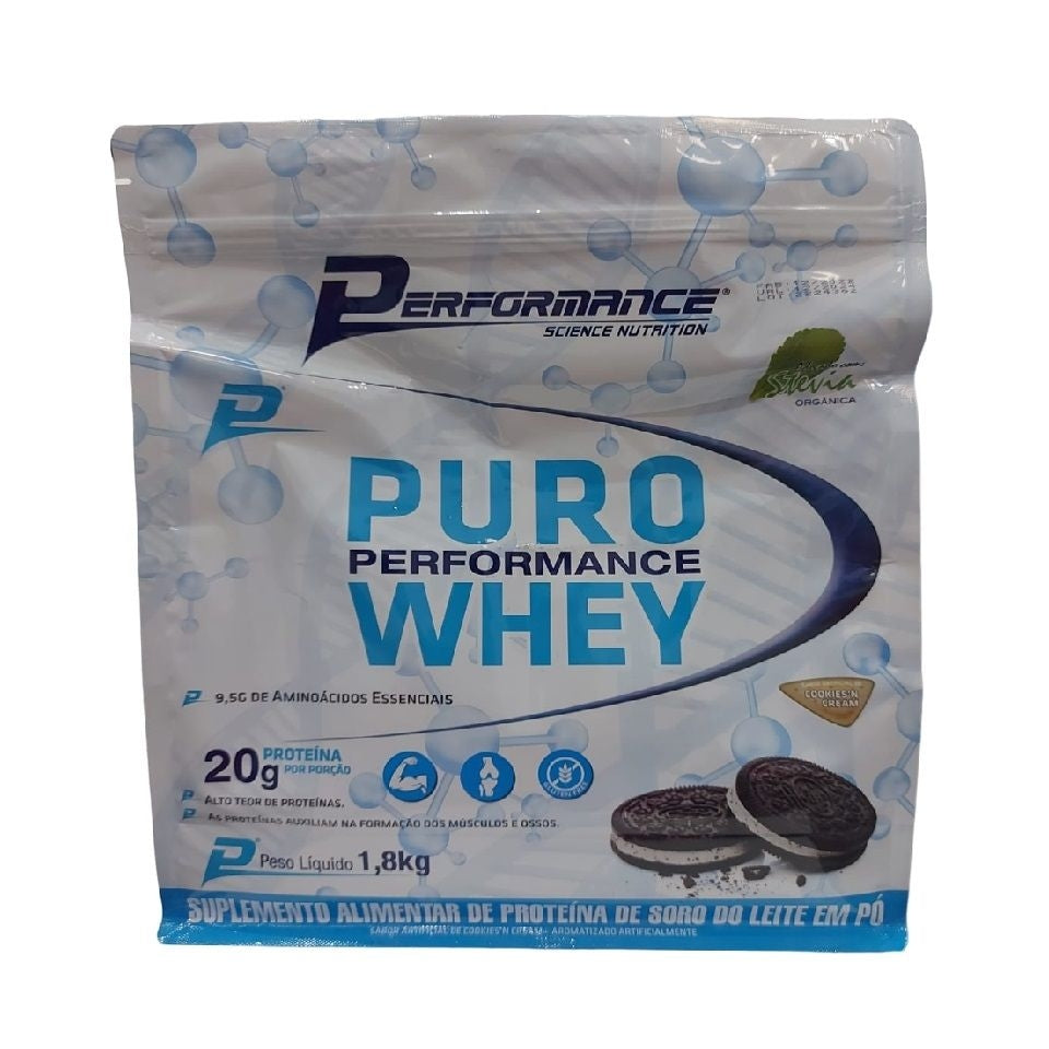Puro Performance Whey Refil (1,8kg) - Vencimento 31/07/2026 - Cookies & Cream