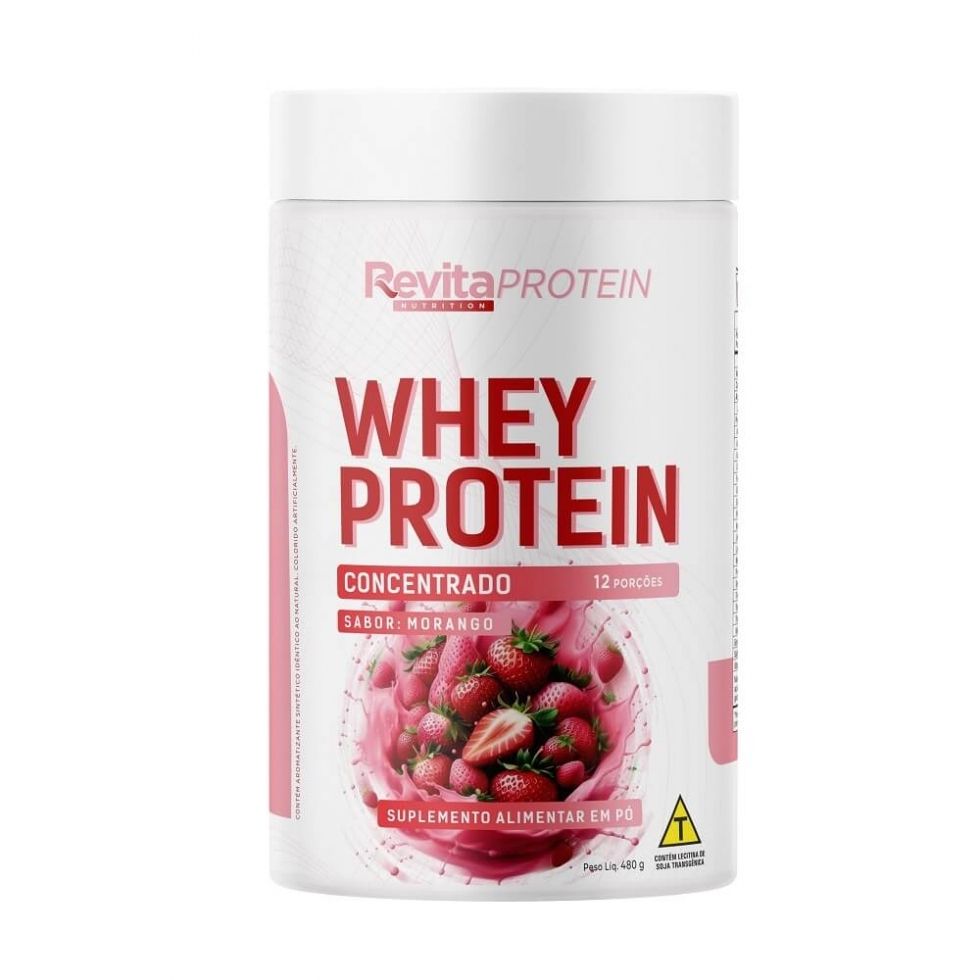 Whey Protein (480g) - Vencimento 30/09/2026 - Morango