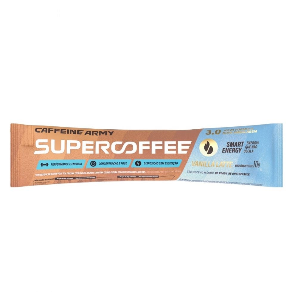 SuperCoffee 3.0 To Go Sachê (10g) - Vencimento 24/08/2026 - Vanilla Latte
