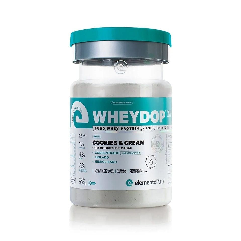 WheyDop 3W (900g) - Vencimento 19/08/2026 - Cookies & Cream