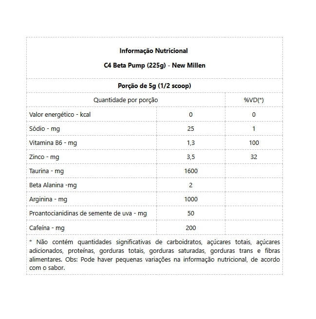 C4 Beta Pump (225g) - Limão.