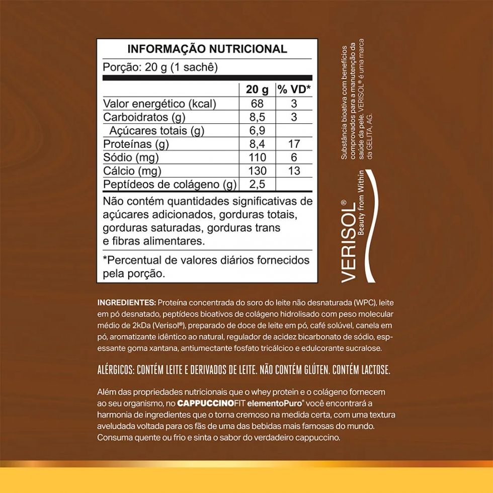 Cappuccinofit (sache 20g) - Sabor: Chocolate Maltado