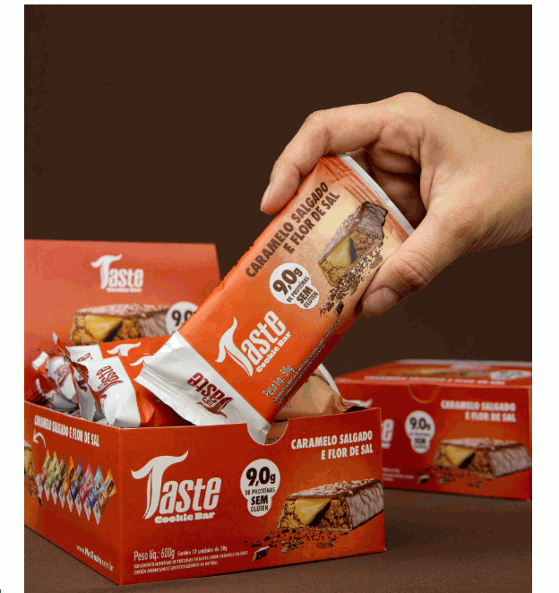 Taste Cookie Bar Display - Caramelo Salgado e Flor de Sal (12 unid. 50g)