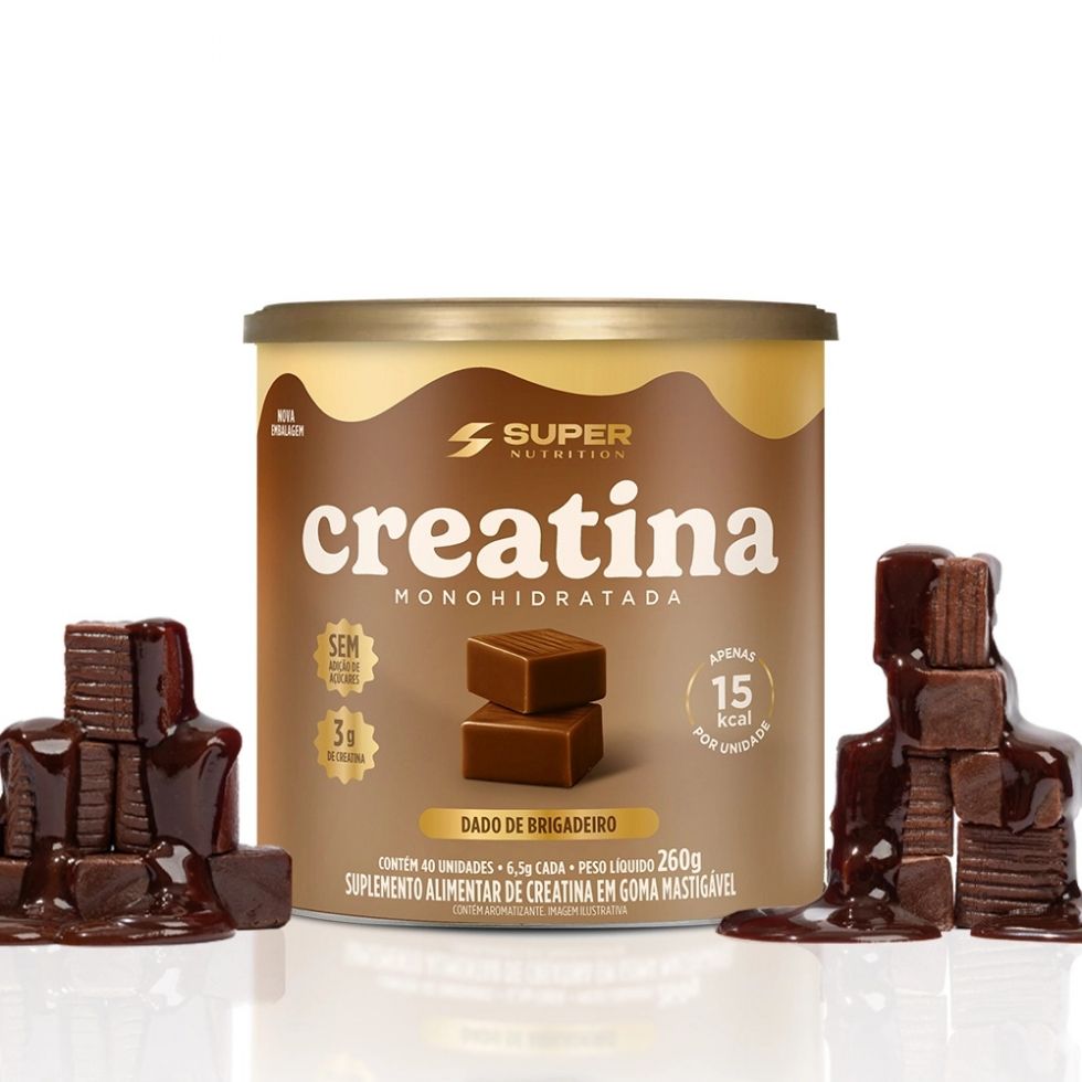 Creatina Caramel (40 unids - 6,5g) 260g - Dado de Brigadeiro