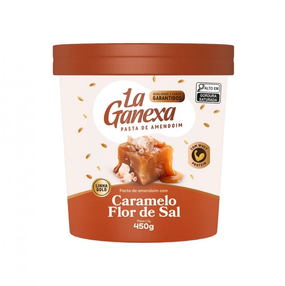Pasta de Amendoim Integral Gourmet (450g) - Caramelo e Flor de Sal