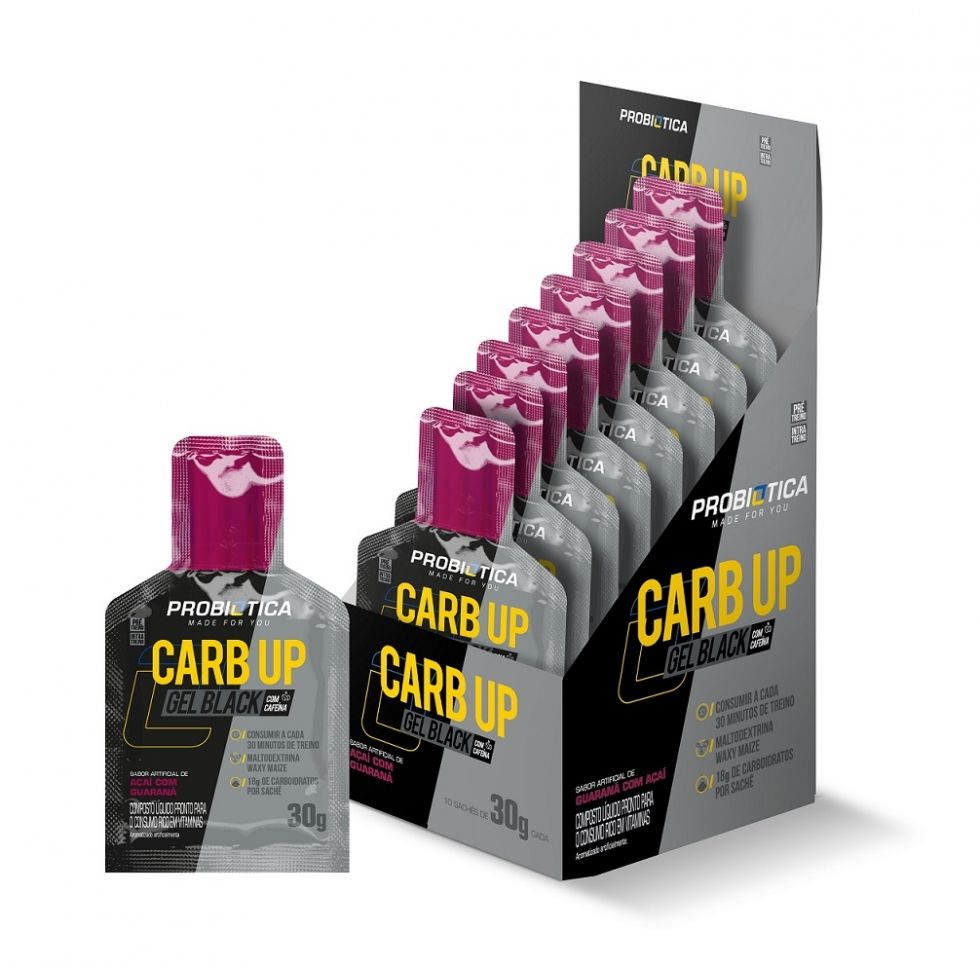 Carb Up Black Gel (300g) Caixa 10 unidades - Açai com Guaraná