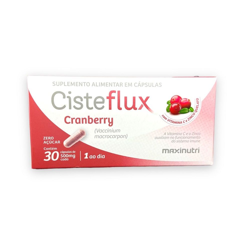 Cisteflux Cranberry 500mg (30caps) - Padrão: Único