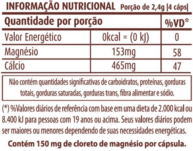 Cloreto de Magnésio - 600mg (120 caps)