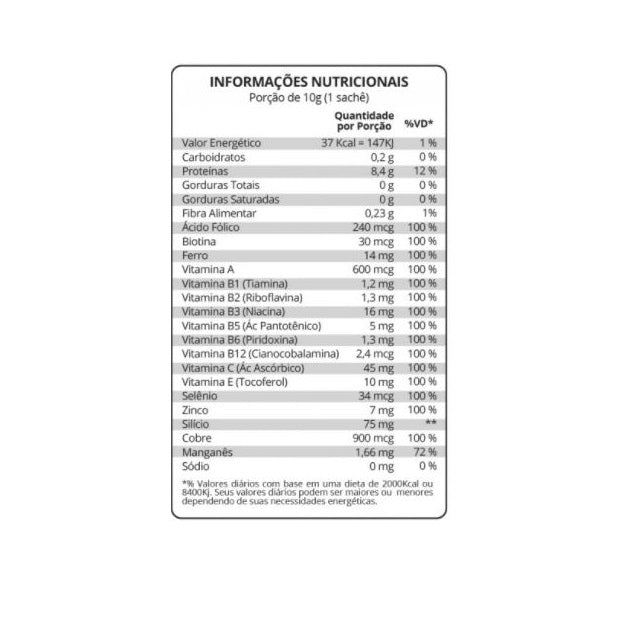 Colágeno Hidrolisado 2 em 1 (30 Sachês de 10g) - Sabor: Manga c/ Maracujá