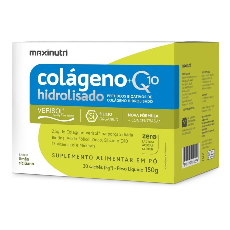 Colágeno Hidrolisado 2 em 1 VERISOL + Q10 (30 Sachês de 5g) - Limão Siciliano