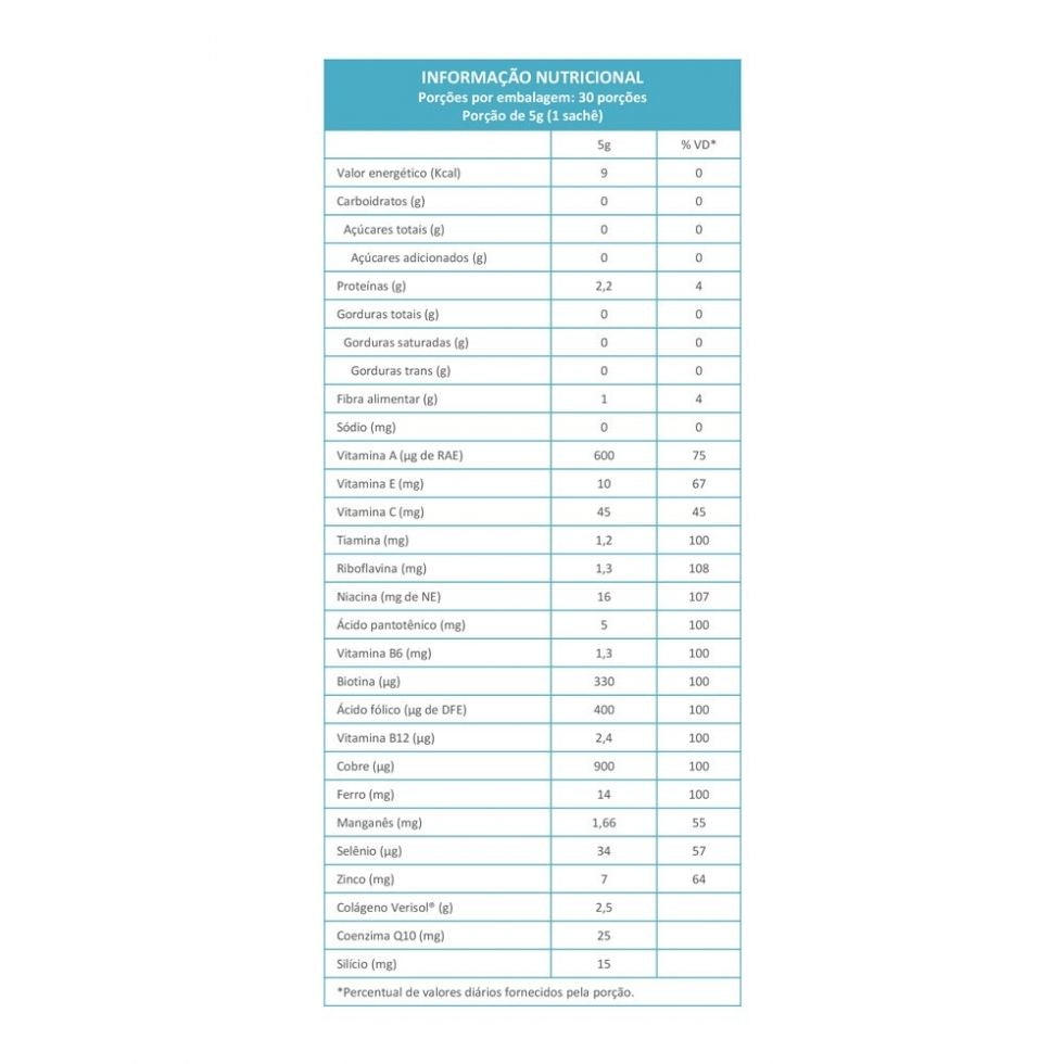 Colágeno Hidrolisado 2 em 1 VERISOL + Q10 (30 Sachês de 5g) - Frutas Vermelhas