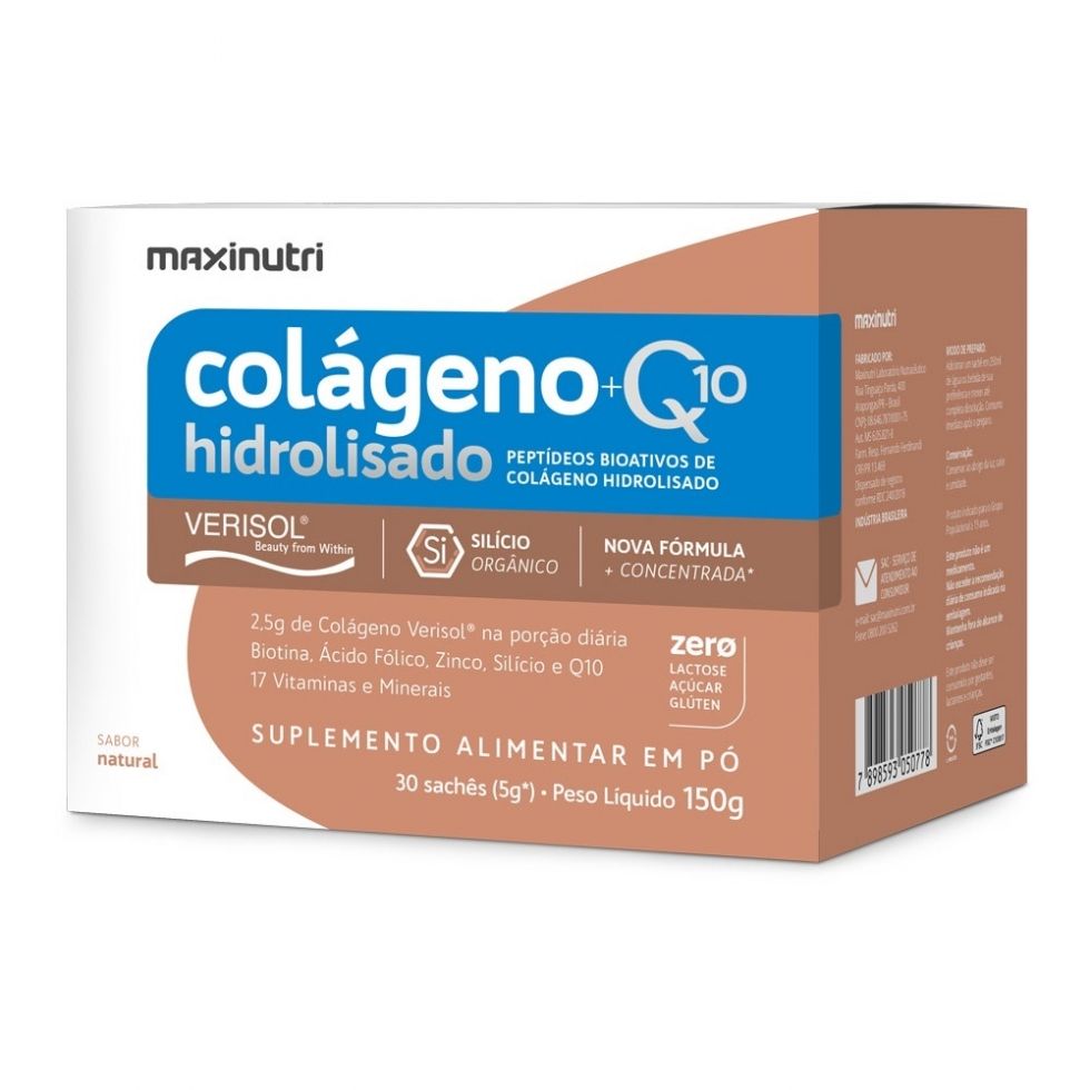 Colágeno Hidrolisado 2 em 1 VERISOL + Q10 (30 Sachês de 5g) - Natural