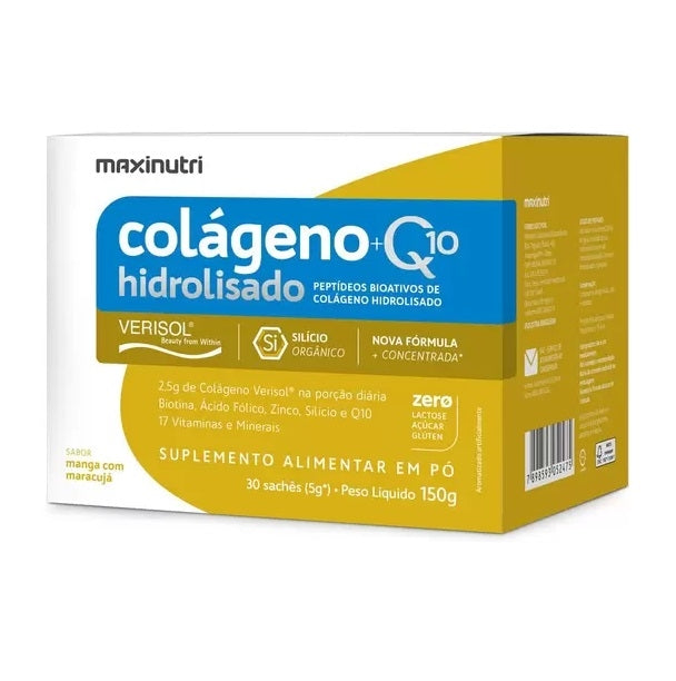 Colágeno Hidrolisado 2 em 1 VERISOL + Q10 (30 Sachês de 5g) - Manga c/ Maracujá