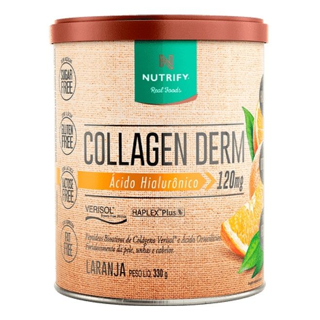 Collagen Derm Ácido Hialurônico + Verisol (330g) - Laranja