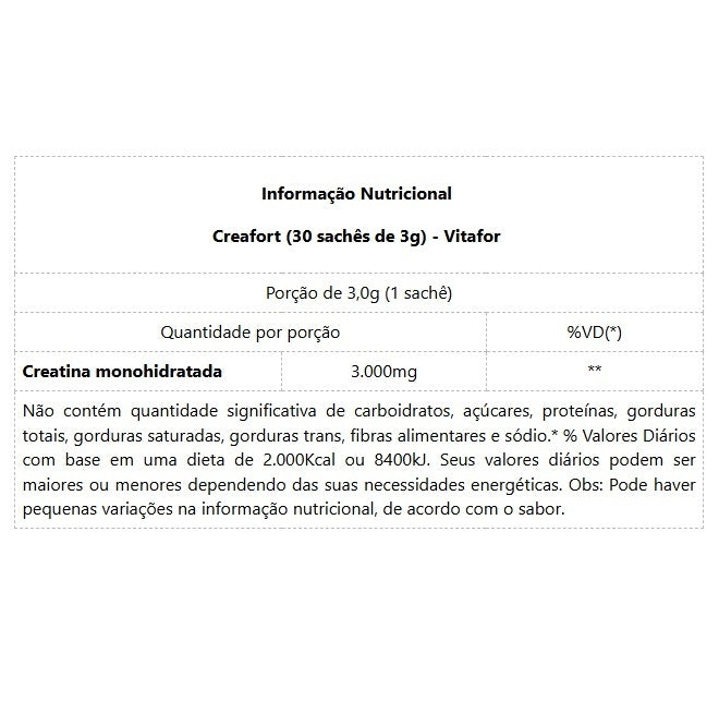 Creafort (30 sachês de 3g)