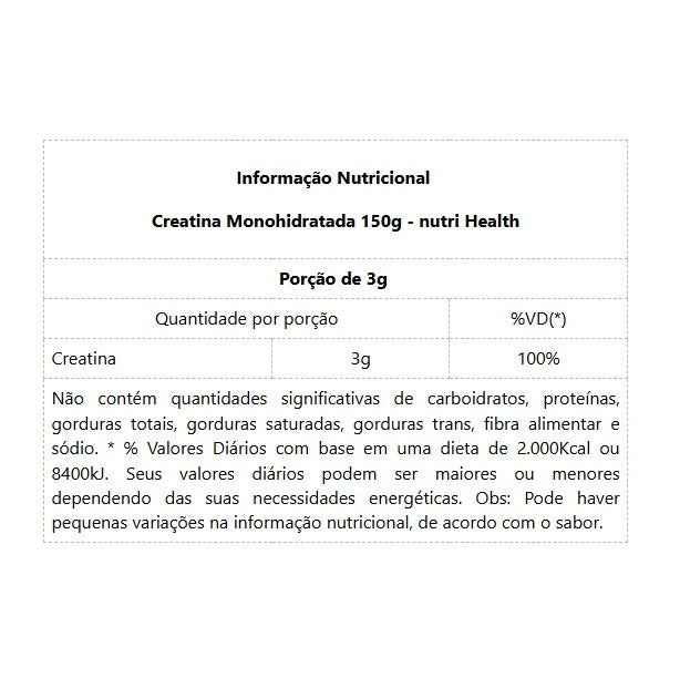 Creatina Monohidratada (150g)