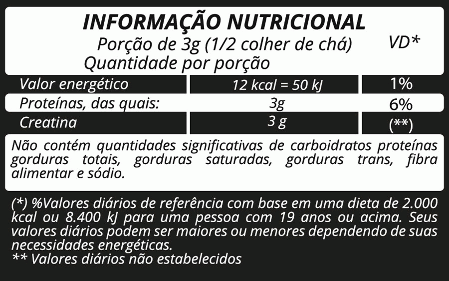 Creatina Monohidratada (200g) - Padrão: Único