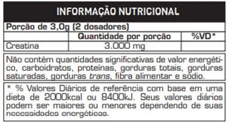 Creatine Monohidratada (100g) - Padrão: Único
